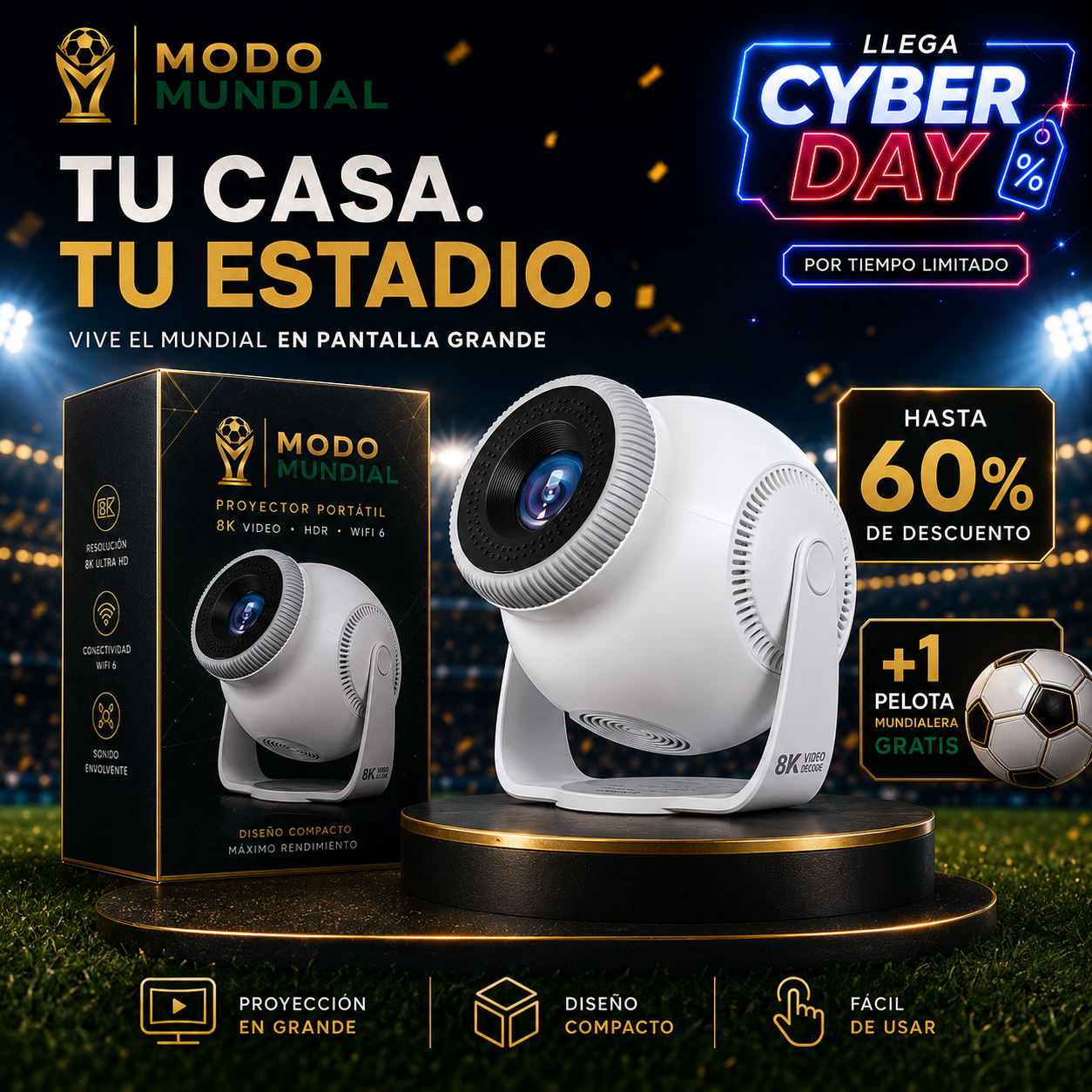Proyector Portátil 8K